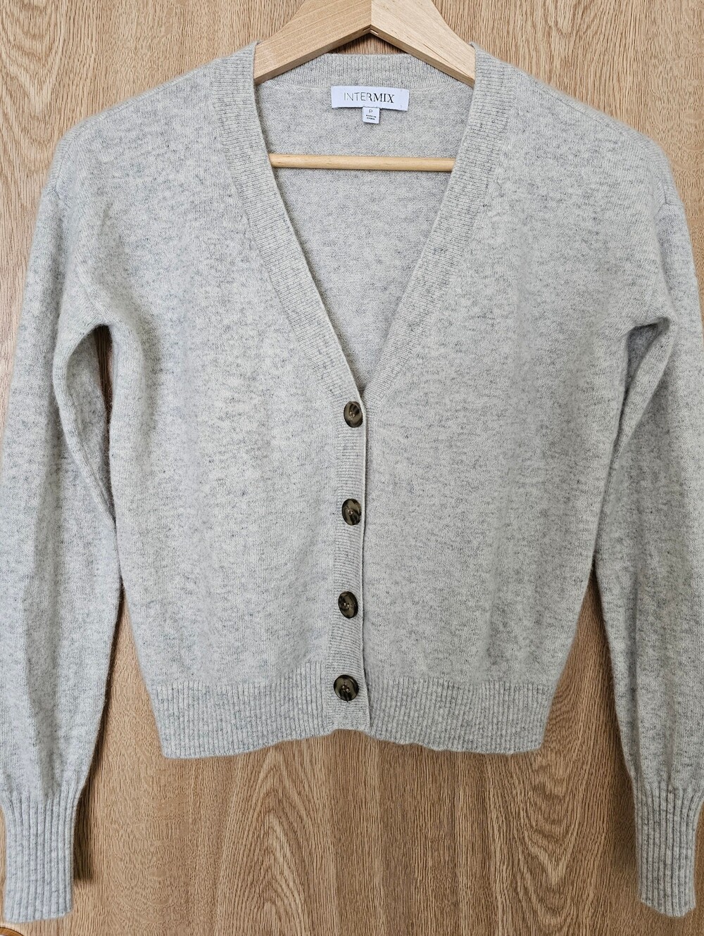 Intermix 100% Cashmere Gray Beige Cardigan Sweater Size P (XS - S) ?